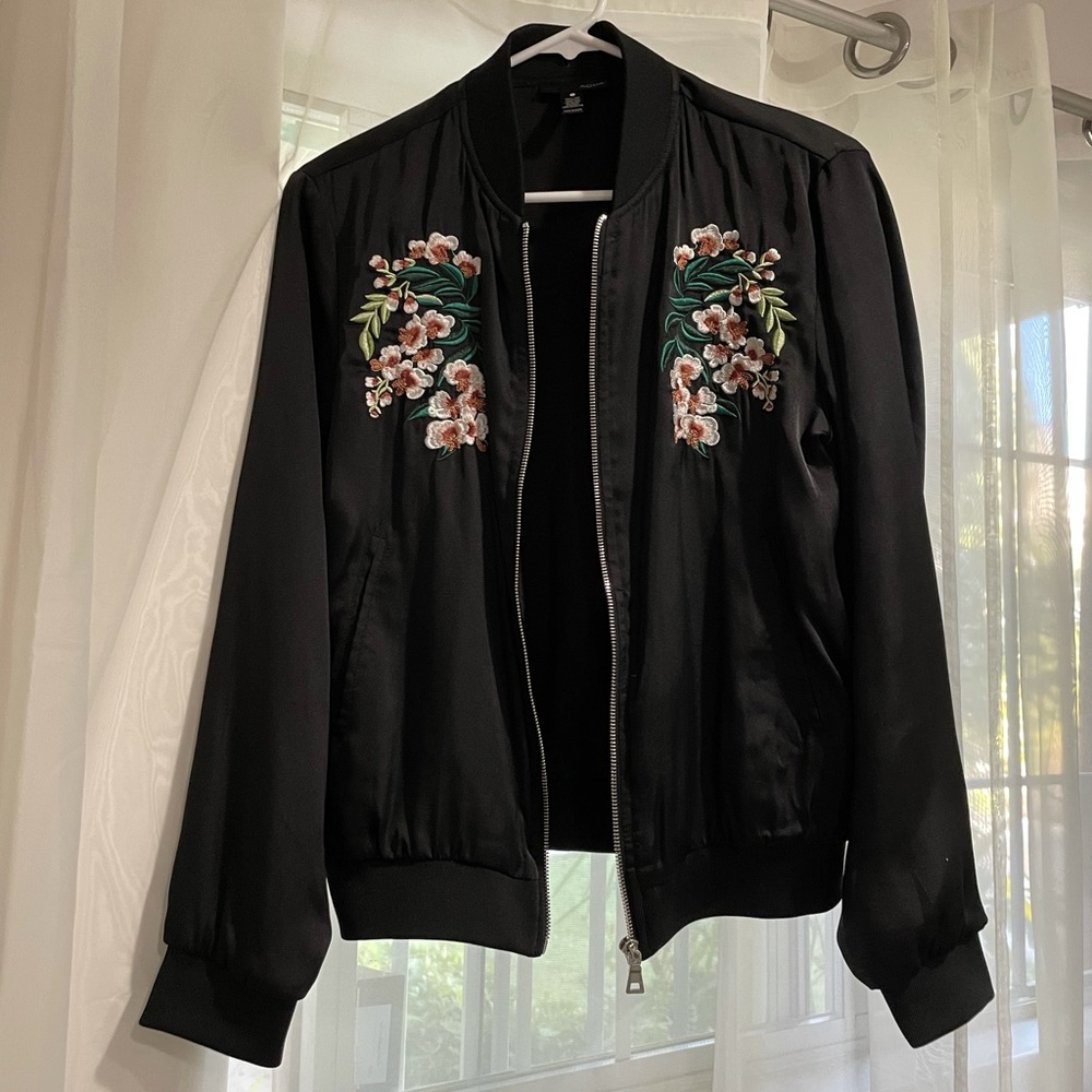 Aqua bomber jacket